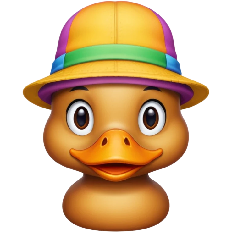 duck wearing a hat emoji