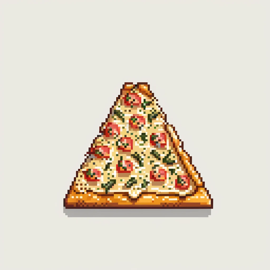 classic triangular pizza slice with pointed tip and thick crust emoji