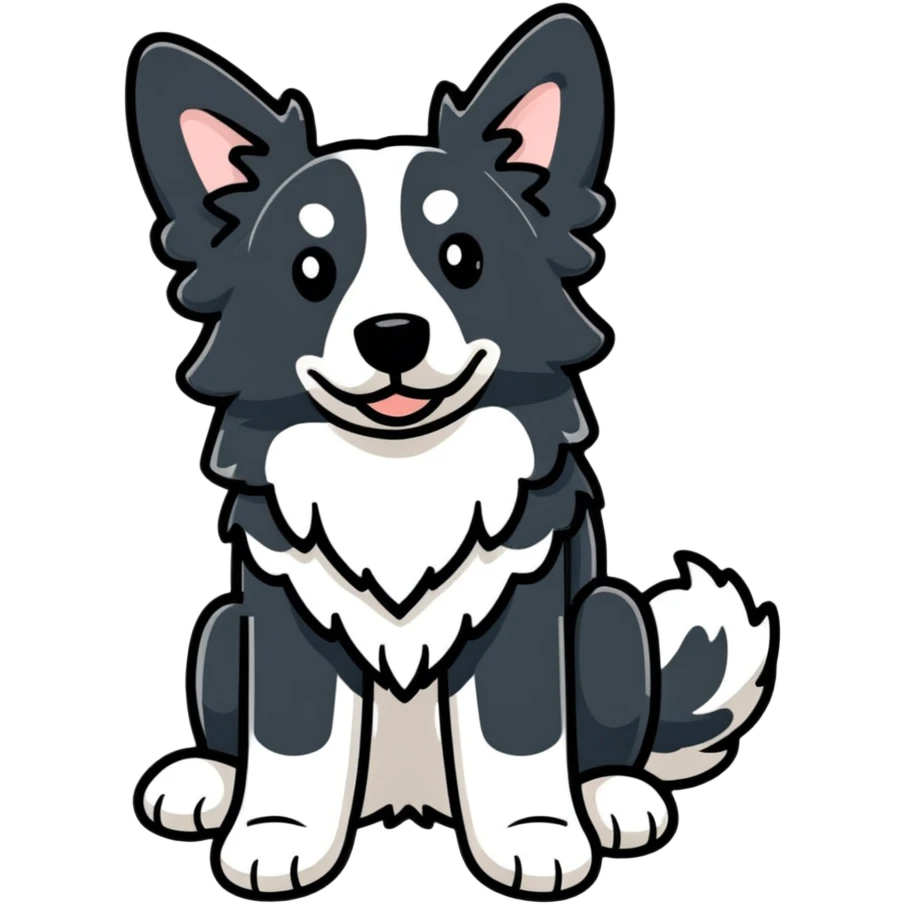 Merle border collie dog emoji