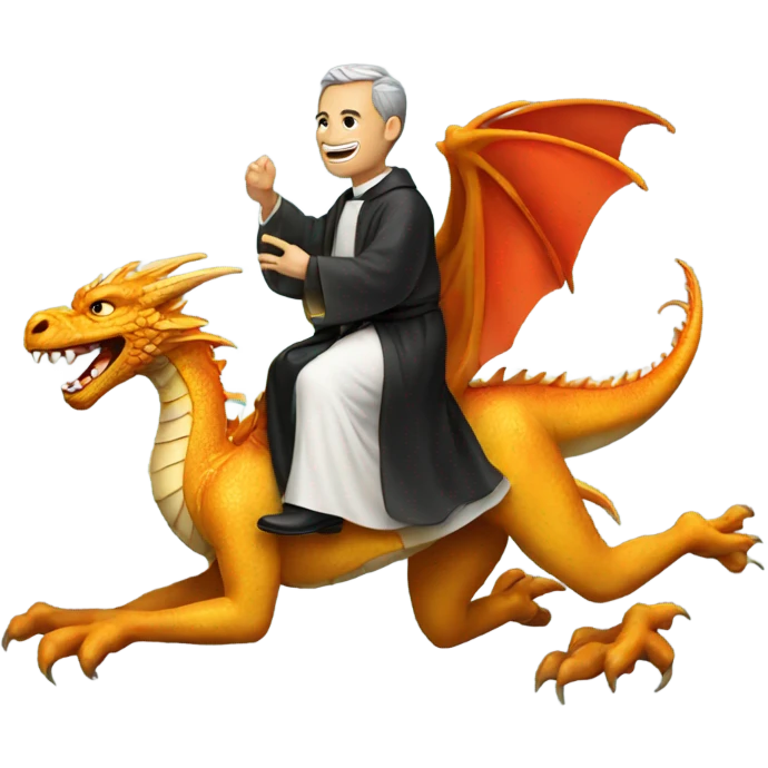Priest riding dragon  emoji