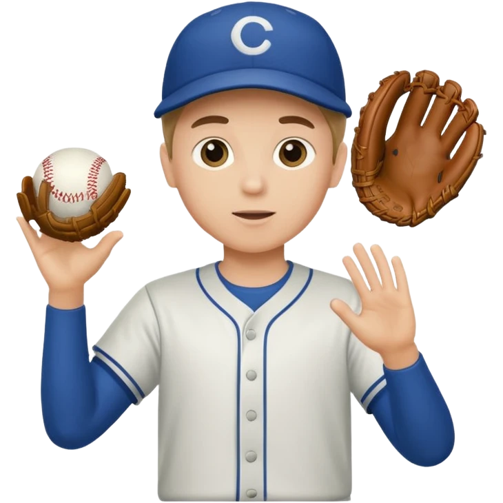 A boy catching a butt emoji