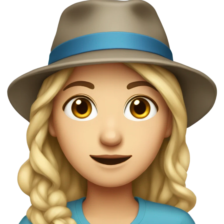 Olivia Kobielski wearing a hat emoji