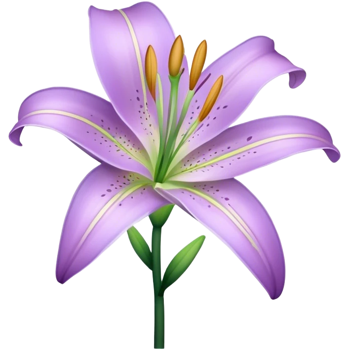 single Light Purple Lily, straight stem emoji