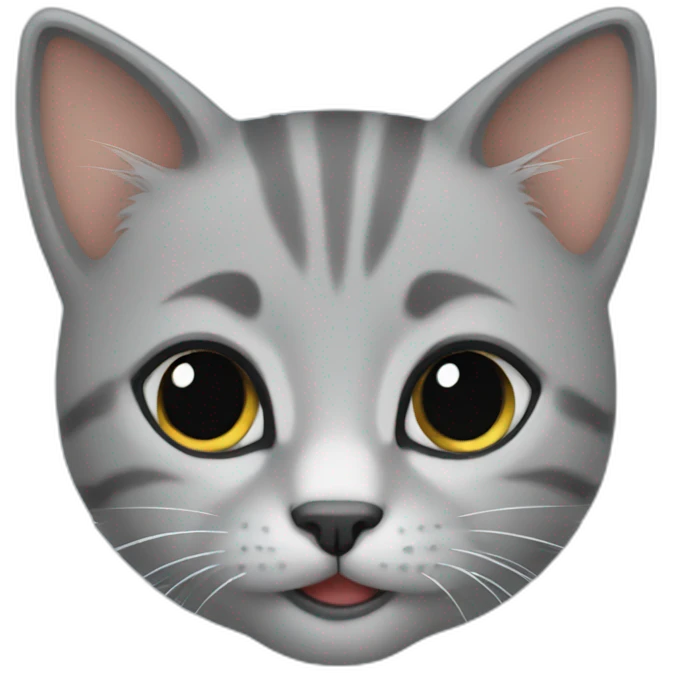 Grey kitten emoji