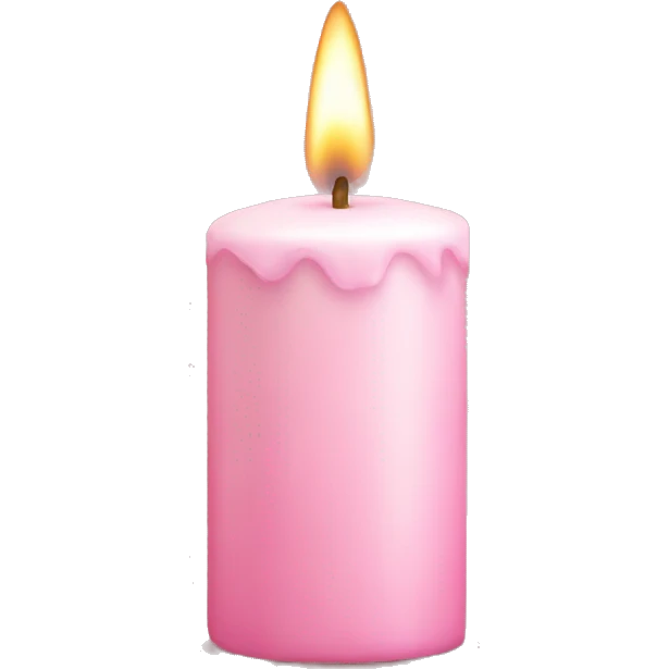 light pink candle emoji