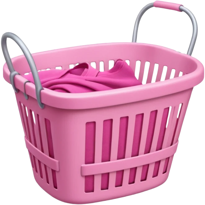 laundry pink clothes in a pink basket emoji