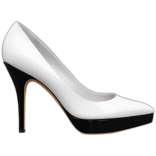 One Black Patent Leather Daffodile Platform Heels emoji