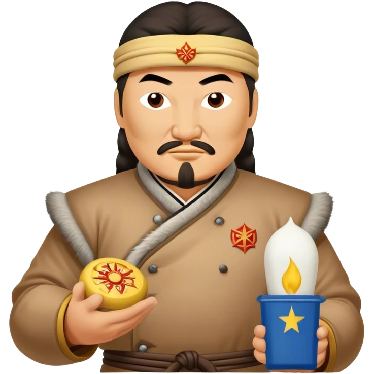 genghis khan holds a michelin star emoji