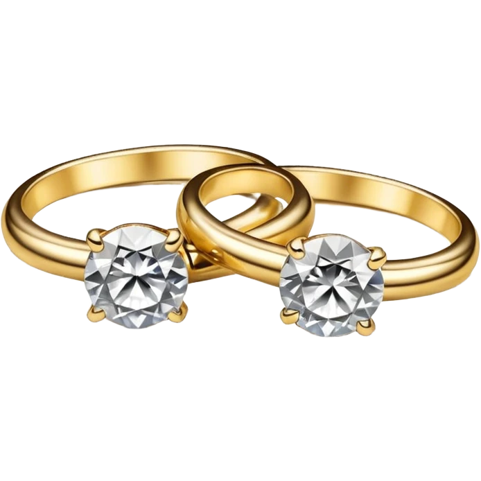 two ndian engagements rings next to each other emoji