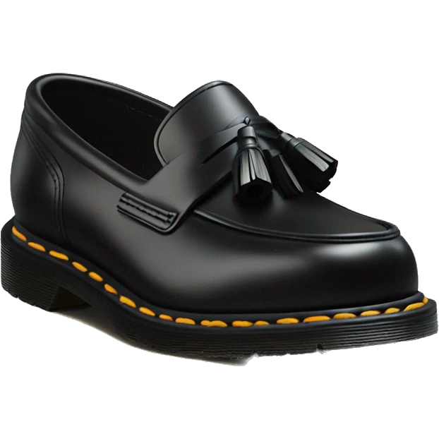 doc marten loafer black with tassel emoji