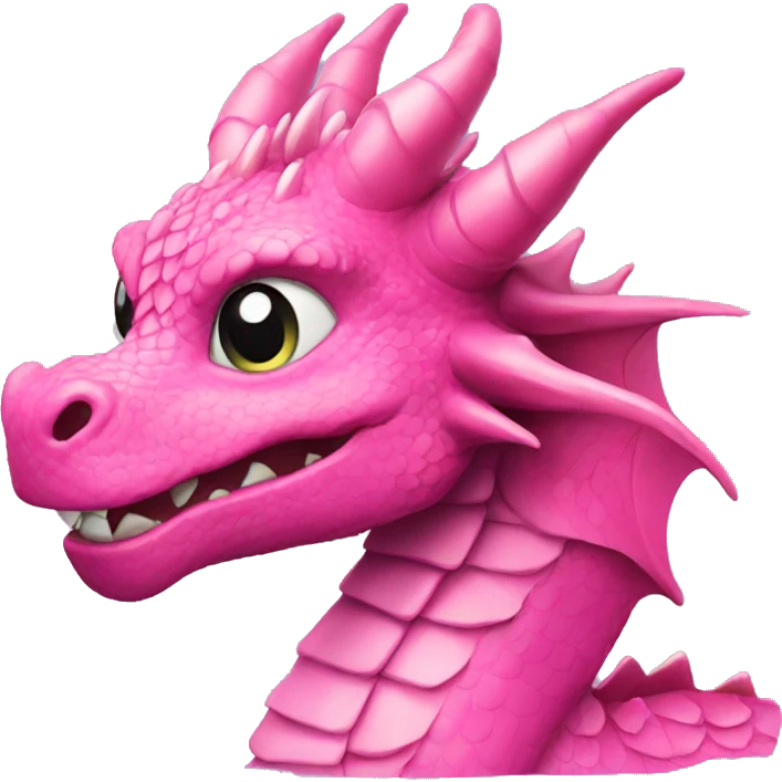 Pink fancy dragon emoji