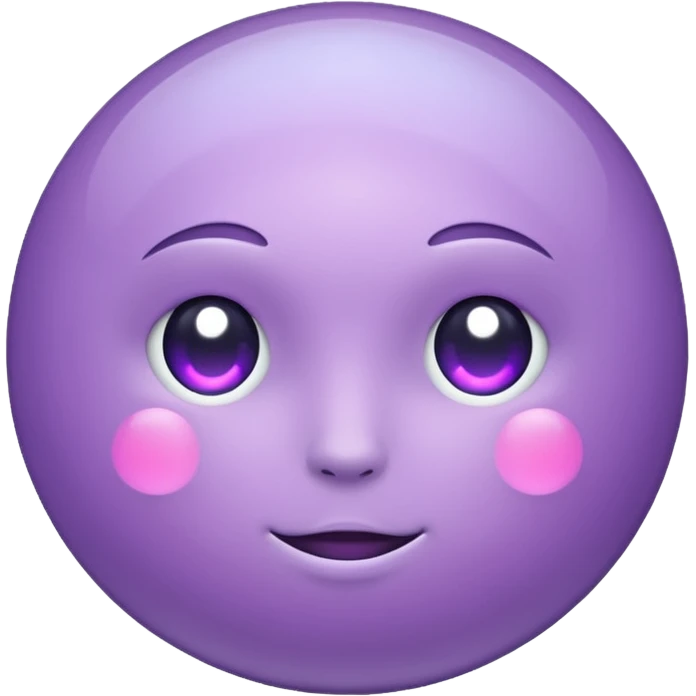 realistic looking lilac moon emoji