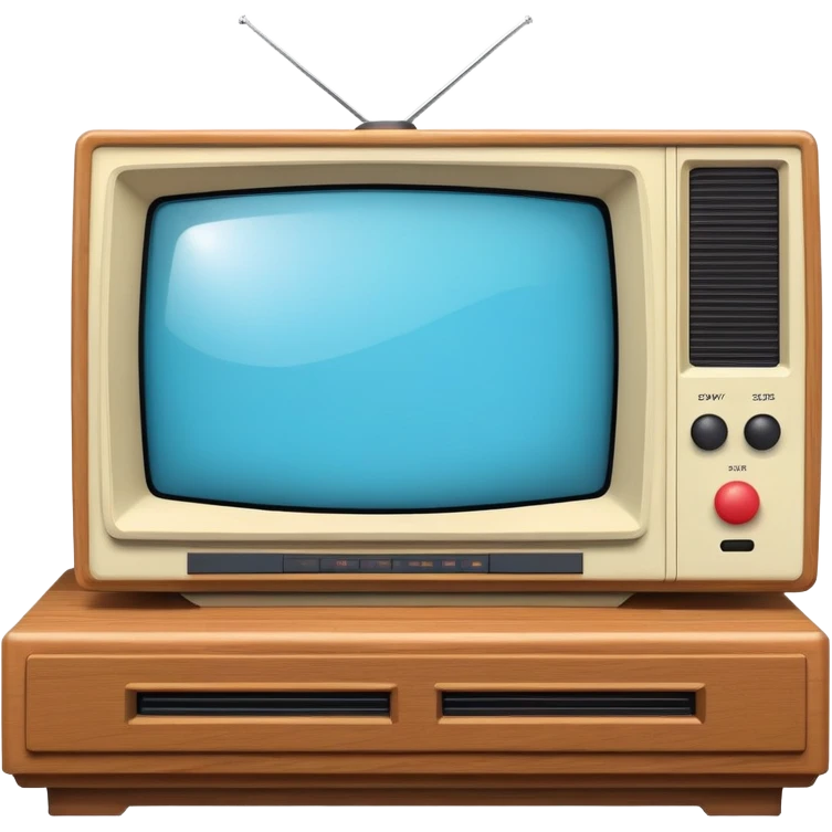 1980s Sony Trinitron TV with wood panel sides emoji