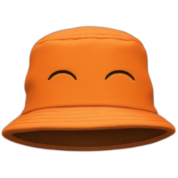 hairy bucket hat orange emoji