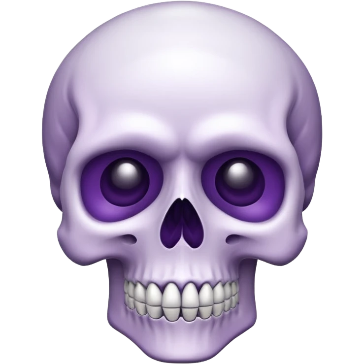 Purple and White Skull emoji