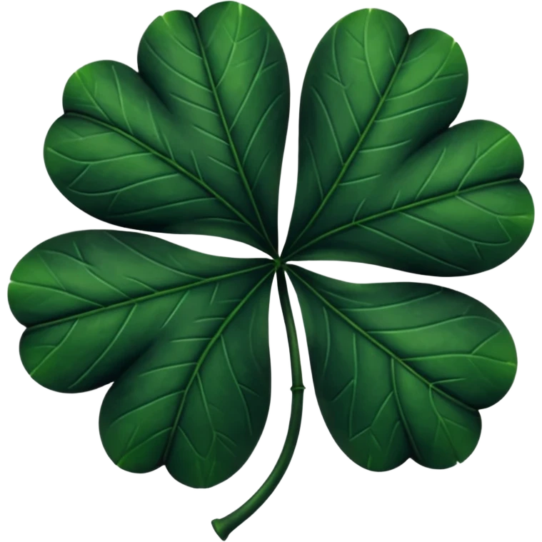 Trébol negro de cinco hojas  emoji