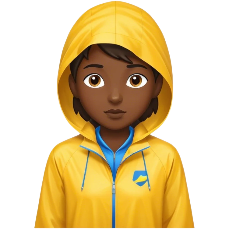 Track star in a raincoat emoji