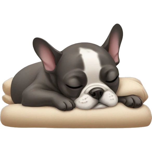 frenchie sleeping emoji