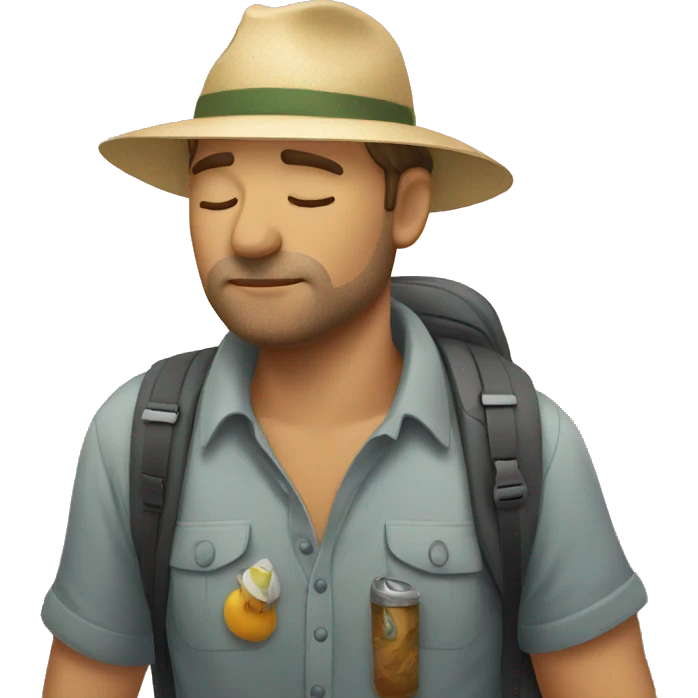 tourist sleepy emoji