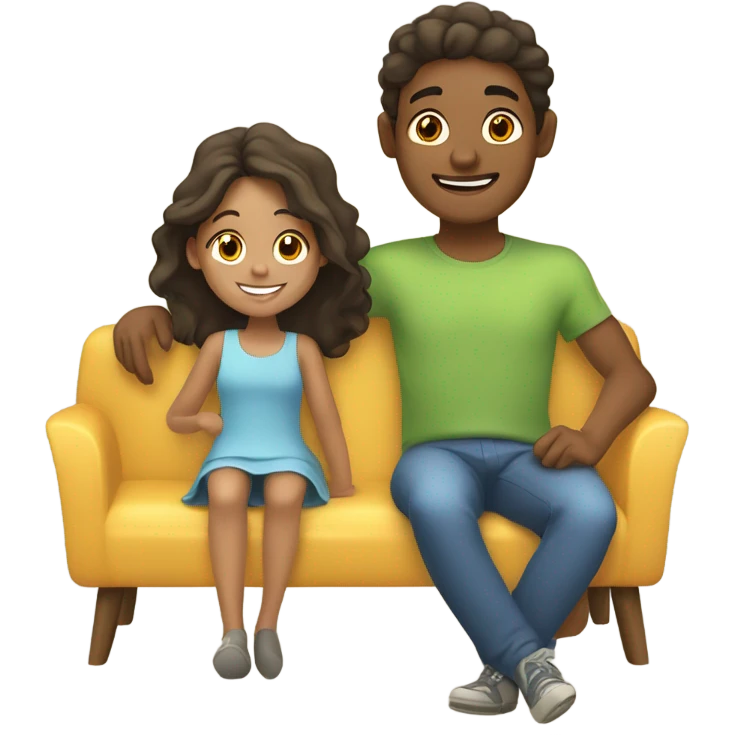 Me and my daughter chilling  emoji