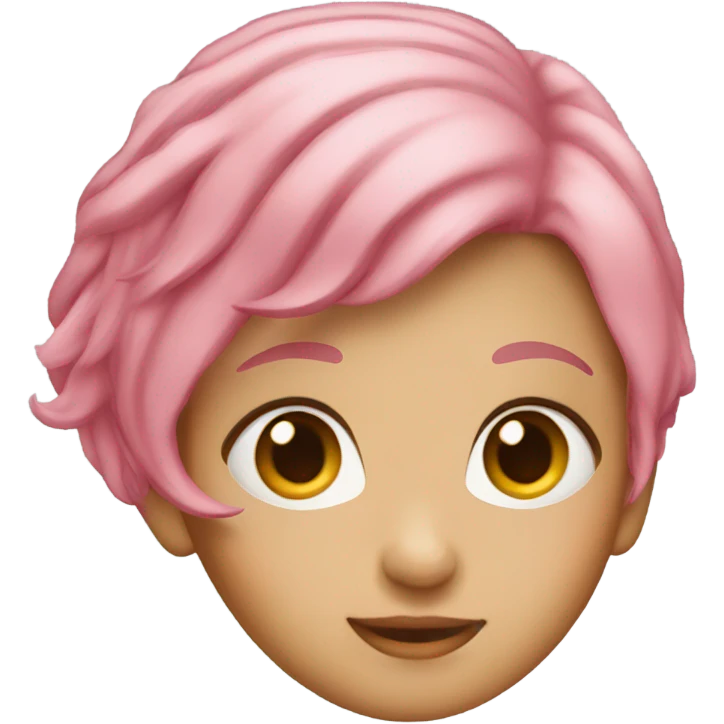 Girl with pink hair emoji