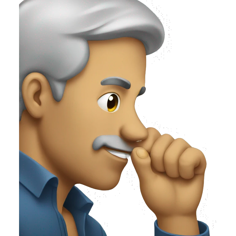 man picking nose  emoji