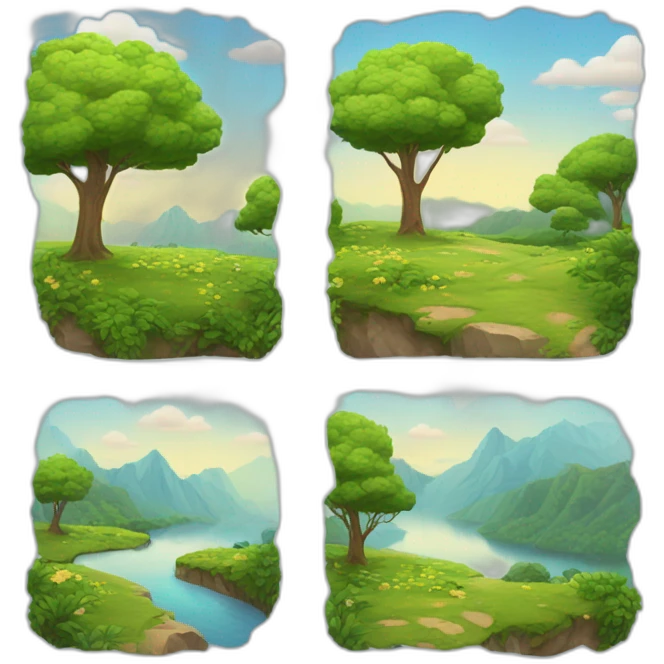 FELICIDAD CON PAISAJE emoji