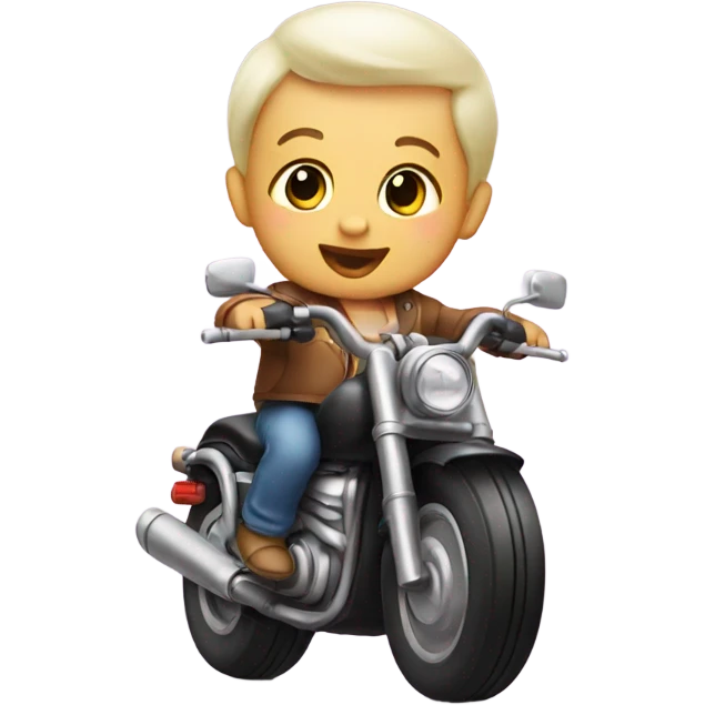 Baby on a motorcycle emoji