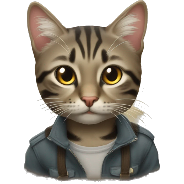 котик в военном шлеме ЗСУ в очках emoji