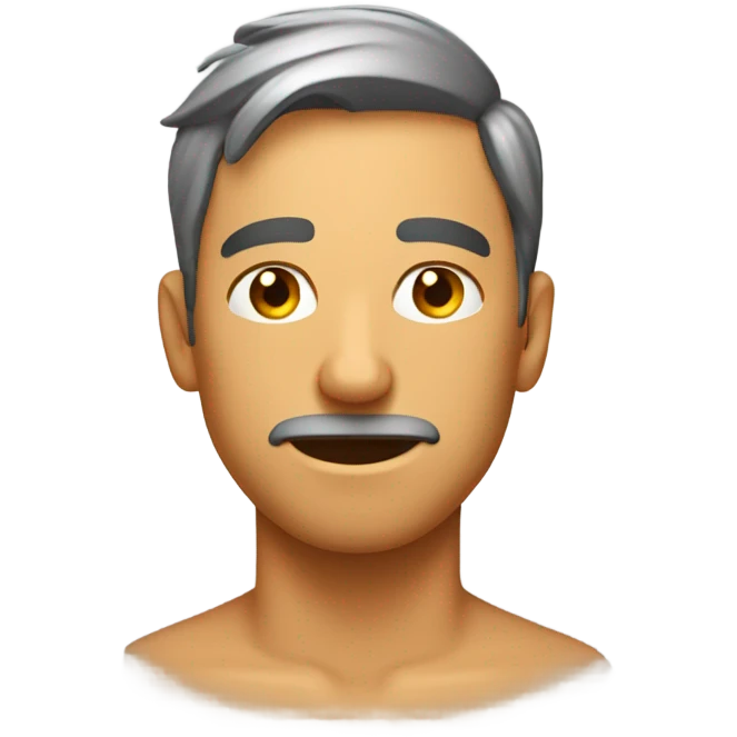 Hot and humid male sweating emoji