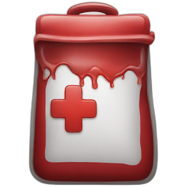 Blood medical bag emoji