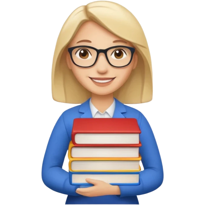 light teacher holding books emoji