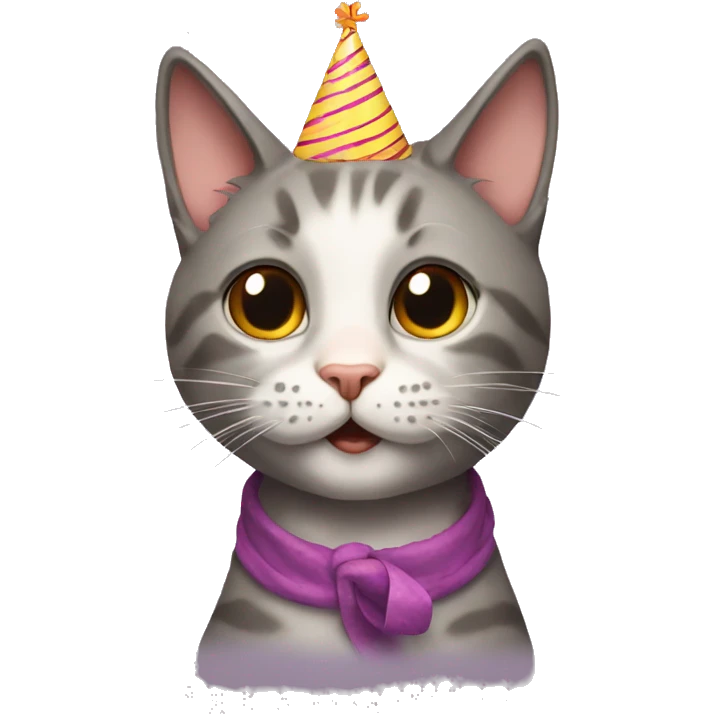 realistic birthday cat  emoji