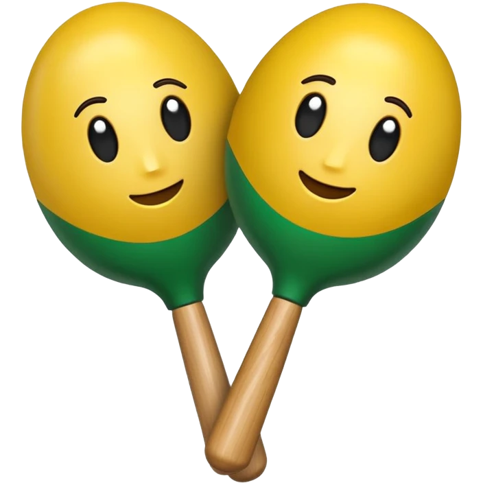 maracas amarillas y verdes emoji