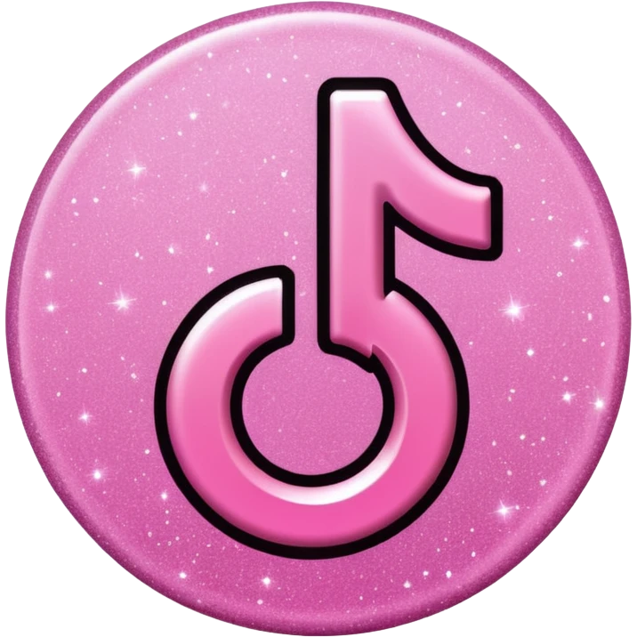 glitter pink logo TikTok emoji