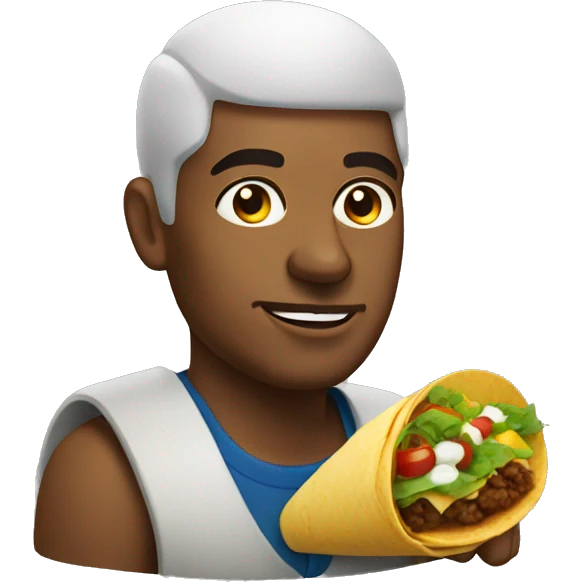 Dominican Man with taco emoji