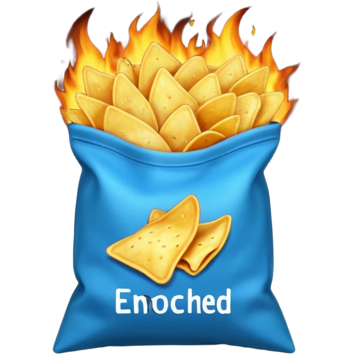 Chips blue names fire in abag emoji