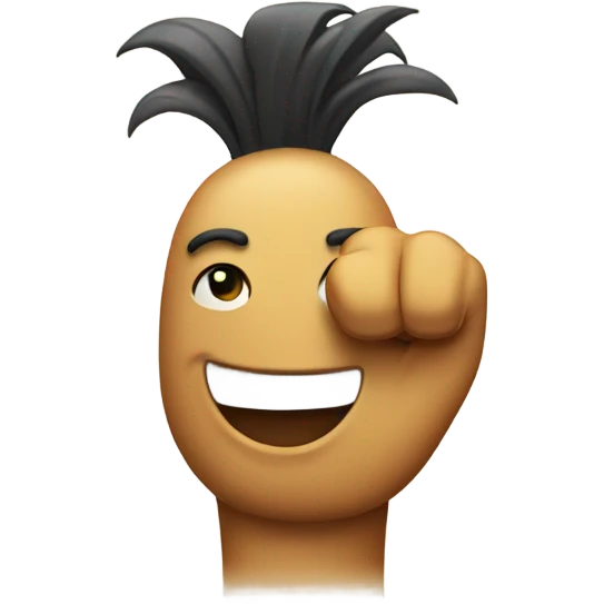 Happy emoji with a bad finger  emoji