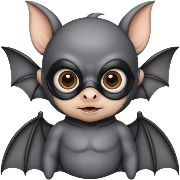 cute baby bat with mask emoji