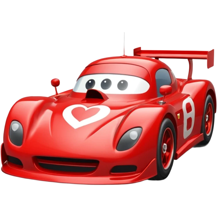 heart in a race car emoji