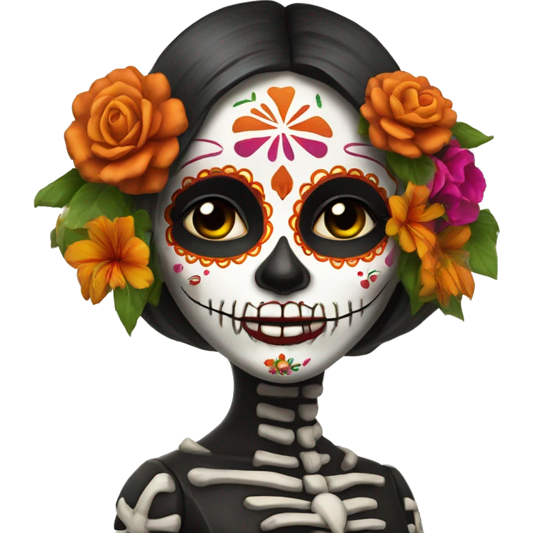 CATRINA MEXICANA CON FLORES ROSS emoji