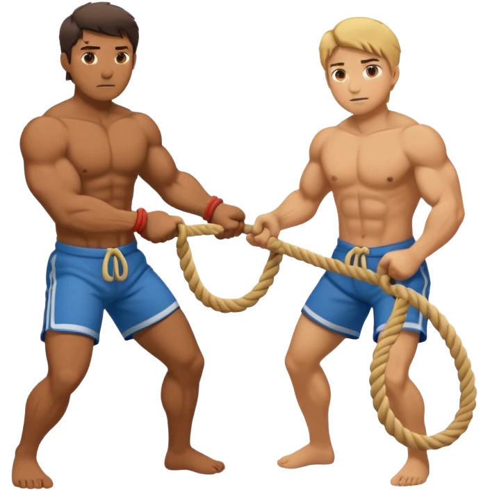 emoji person pulling a rope in tug of war emoji