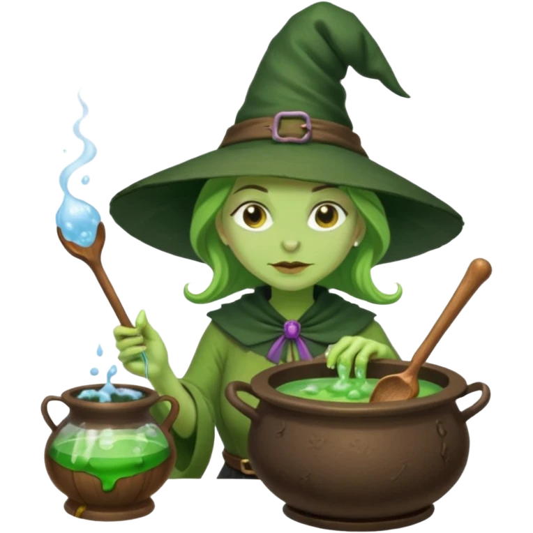 green witch cooking potion emoji