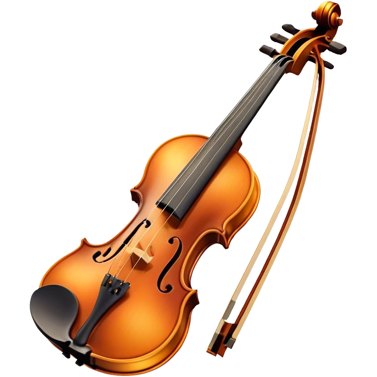 Cinematic Realistic Violin, rich polished wood with delicate curves, taut strings reflecting warm golden light, fine dust particles catching the glow, intricate f-holes adding elegance, glowing with an air of timeless beauty and musical soul. emoji