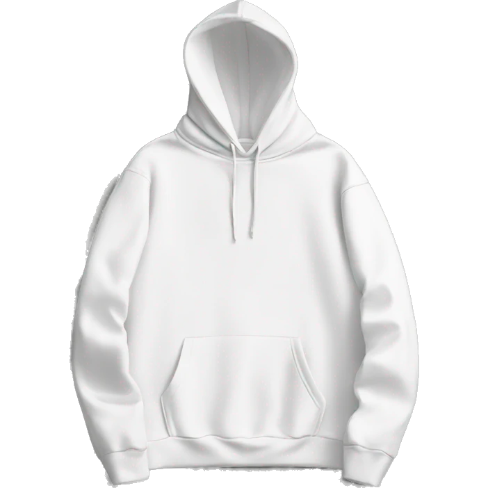 Plain White color pullover hoodie no person emoji