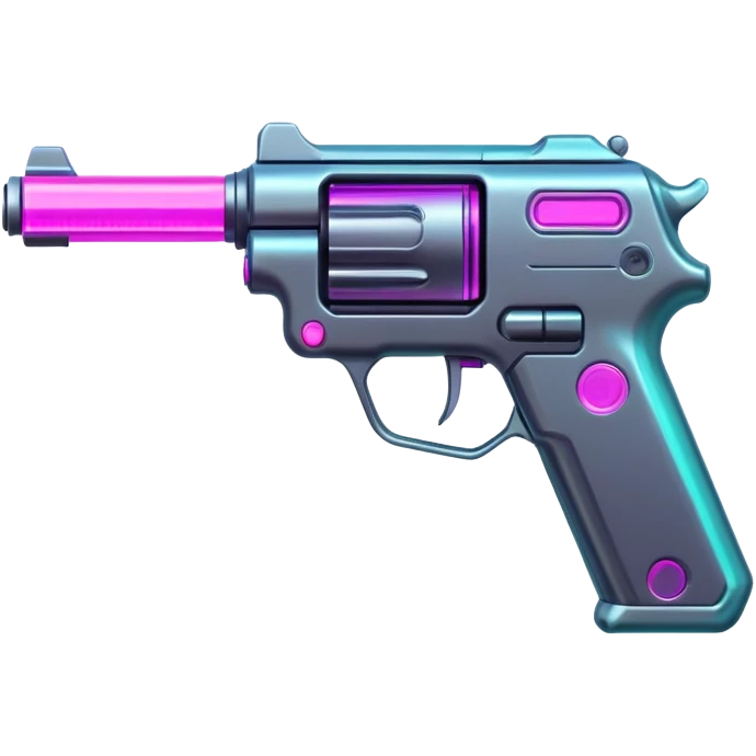 Dark cyberpunk-vaporwave gun emoji
