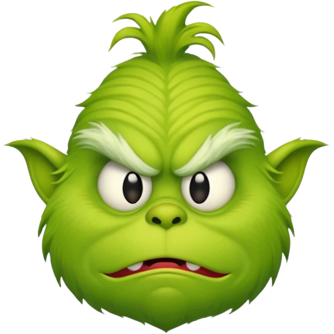 Grinch like monster emoji