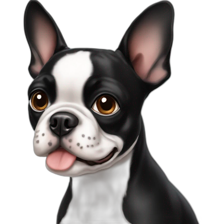 boston terrier floppy ears emoji