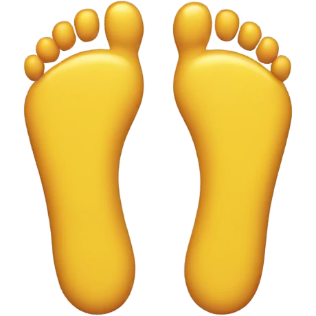 feet made of plastic in a shape of a macbook emoji
