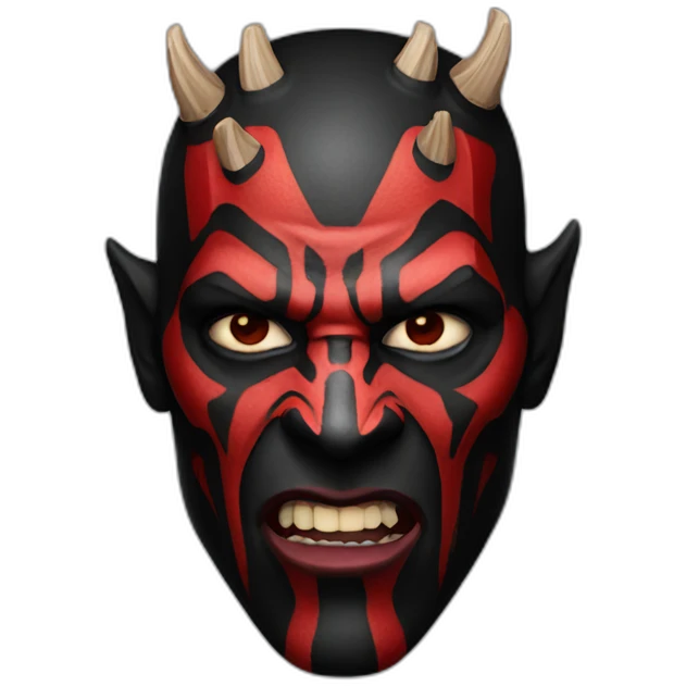 Darth Maul with a lip bite emoji